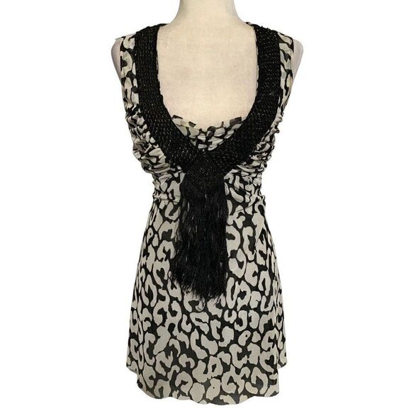 Alberto Makali Dresses & Skirts - alberto makali womens black white v neck mini dress medium